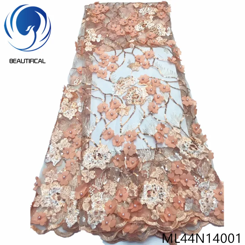 Beautifical French lace fabrics 3d flowers net lace fabric with beads Fashion design embroidery sequins lace fabric ML44N140
Beautifical French lace fabrics 3d flowers net lace fabric with beads Fashion design embroidery sequins lace fabric ML44N140