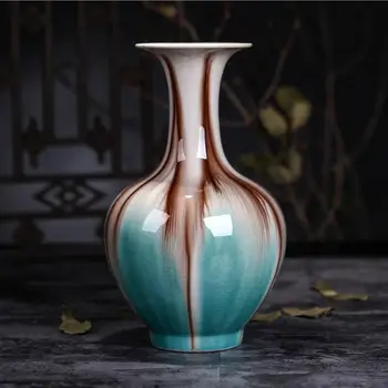 

Jingdezhen Rice-pattern Porcelain Chinese Vase Antique Blue-and-white Bone China Decorated Ceramic Vase
