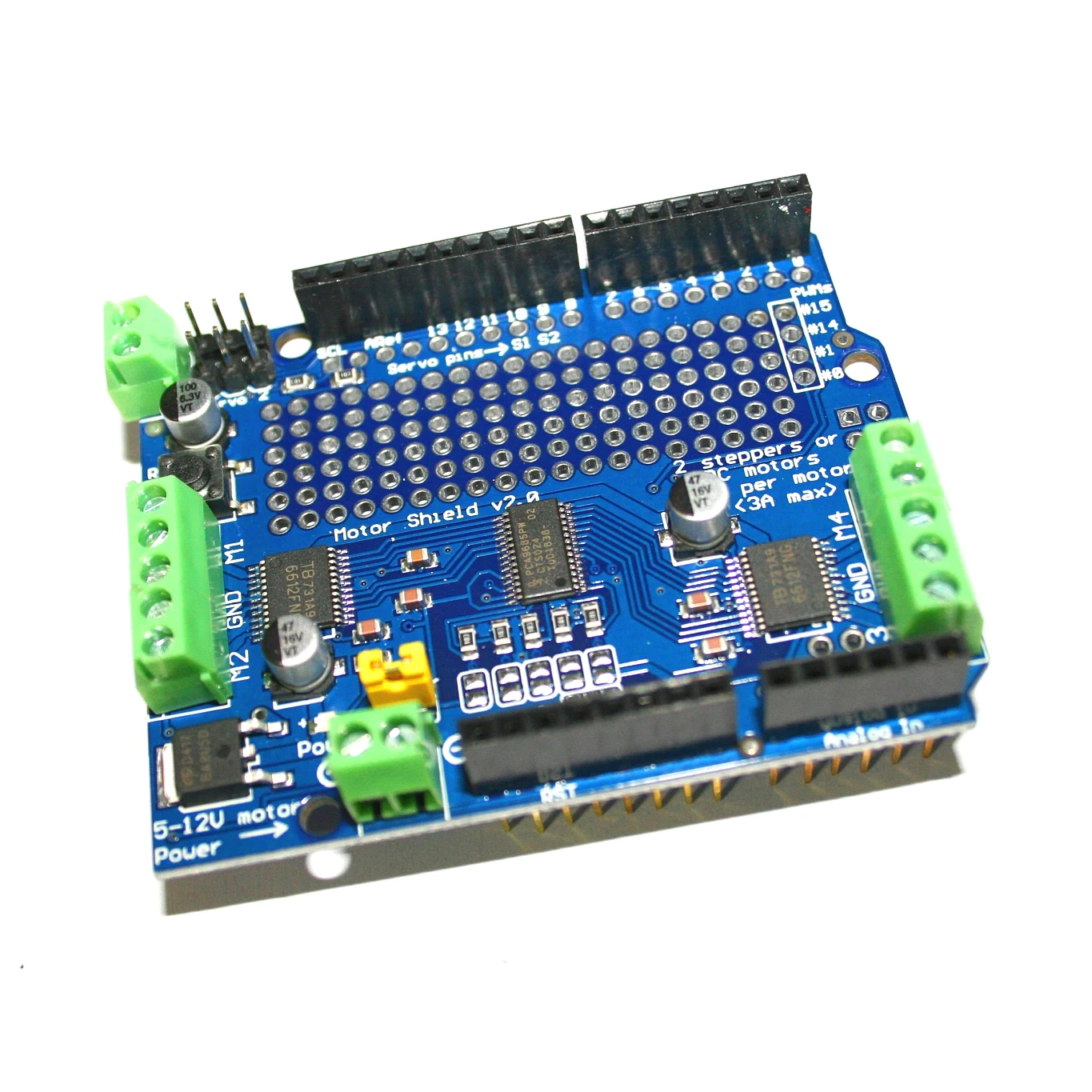 Standard IIC I2C TB6612 Mosfet Stepper Motor PCA9685 PWM Servo Driver Shield V2 For Arduino Robot PWM Uno Mega R3 Replace L293D
Standard IIC I2C TB6612 Mosfet Stepper Motor PCA9685 PWM Servo Driver Shield V2 For Arduino Robot PWM Uno Mega R3 Replace L293D