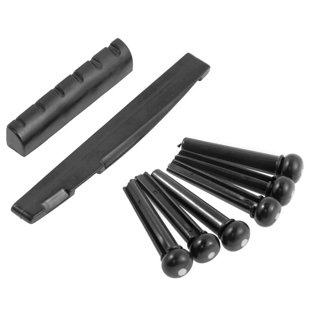 1 Set Acoustic Folk Guitar Plastic Material Bridge Pins Saddle Nut Black Guitar Parts Set Guitarra Accessories
1 Set Acoustic Folk Guitar Plastic Material Bridge Pins Saddle Nut Black Guitar Parts Set Guitarra Accessories