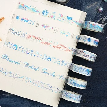 

6 pcs Fantastic star paper washi tape set Decoration seahorse sea moon masking tapes sticker for album diary stationery F165