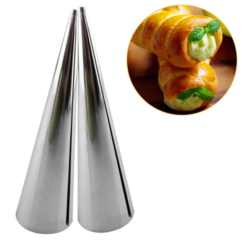 Baking supplies 5pcs DIY Baking Cones Stainless Steel Spiral Baked Croissants Tubes Horn Pastry Roll Cake Mold Bakeware
Baking supplies 5pcs DIY Baking Cones Stainless Steel Spiral Baked Croissants Tubes Horn Pastry Roll Cake Mold Bakeware