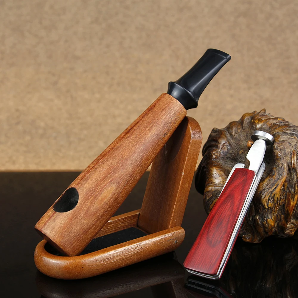 Classic Rosewood Smoking Pipe 9mm Filter Tobacco Pipe with Wood Stand Multifunction Smoking Knife Handmade Rose Wood Pipe
Classic Rosewood Smoking Pipe 9mm Filter Tobacco Pipe with Wood Stand Multifunction Smoking Knife Handmade Rose Wood Pipe