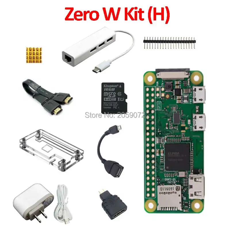 Raspberry Pi zero W Pi0 W Board zero case GPIO Pin Heatsinks 16g SD card 1 to 3 USB Hub power HDMI cable
Raspberry Pi zero W Pi0 W Board zero case GPIO Pin Heatsinks 16g SD card 1 to 3 USB Hub power HDMI cable