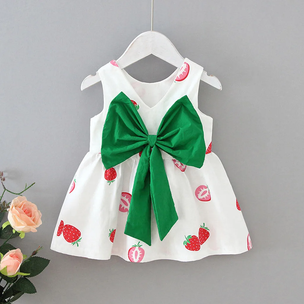 Baby girls Summer Princess unicorn costumes party Dresses Fruits Printed Bow O-Neck Sleeveless Party Princess Dress Clothing
Baby girls Summer Princess unicorn costumes party Dresses Fruits Printed Bow O-Neck Sleeveless Party Princess Dress Clothing