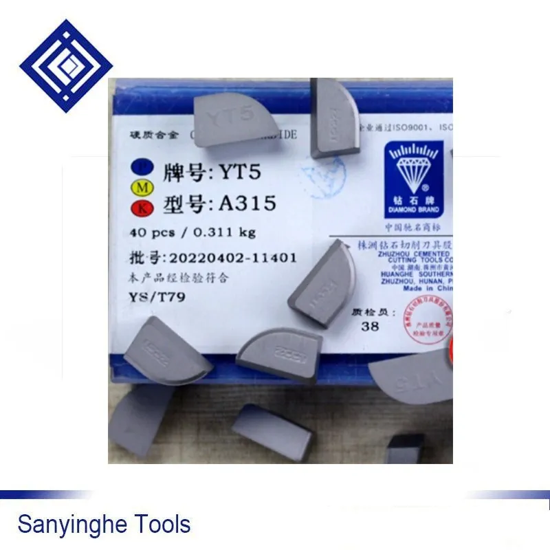 sanyinghe YT5 A315 carbide-tipped turning tool/external blades cutting tool (40pcs/lots)
sanyinghe YT5 A315 carbide-tipped turning tool/external blades cutting tool (40pcs/lots)