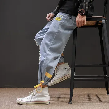 Men Black Hole Washed Pants Cargo Fashion Blue Jeans Harem Joggers Harajuku Hip Hop Casual New Fashion Trousers Plus Size M-5XL
Men Black Hole Washed Pants Cargo Fashion Blue Jeans Harem Joggers Harajuku Hip Hop Casual New Fashion Trousers Plus Size M-5XL