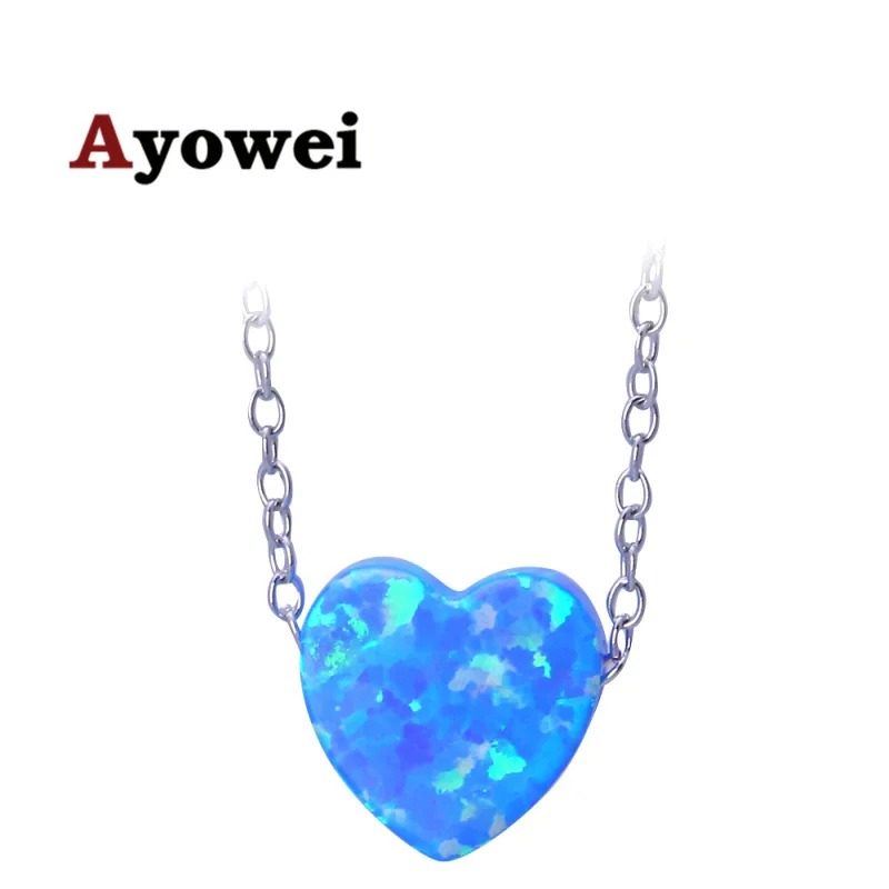 Ayowei 925 sterling silver Wedding gift heart-shaped blue fire opal for women silver necklace pendant fashion jewelry OPS737A
Ayowei 925 sterling silver Wedding gift heart-shaped blue fire opal for women silver necklace pendant fashion jewelry OPS737A
