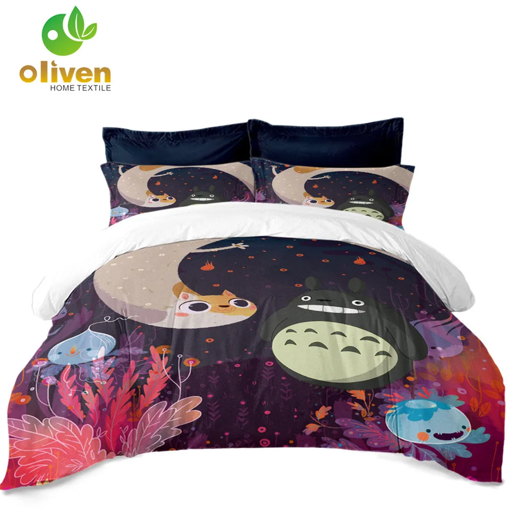 Colorful Cartoon Bedding Set Totoro Print Duvet Cover Set Twin King Queen Bedding Pillowcase Kids Gift Home Decor Bed Cover D45
Colorful Cartoon Bedding Set Totoro Print Duvet Cover Set Twin King Queen Bedding Pillowcase Kids Gift Home Decor Bed Cover D45