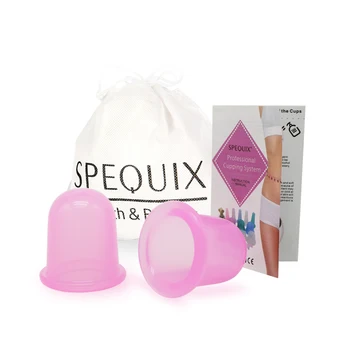

SPEQUIX Anti-cellulite Vacuum Suction Cups Silicone Cup Therapy Set-Anti-aging Wrinkle Reducer Myofascial Release