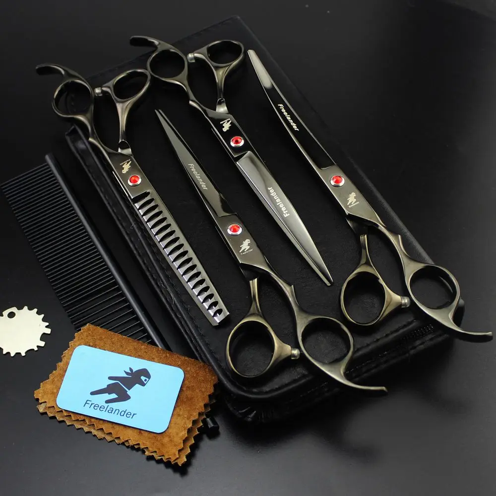 Freelander High Quality Professional Pet Grooming Scissors 7 in,Cutting & Thinning & Curved Scissors Set,Dog Shears Schare
Freelander High Quality Professional Pet Grooming Scissors 7 in,Cutting & Thinning & Curved Scissors Set,Dog Shears Schare