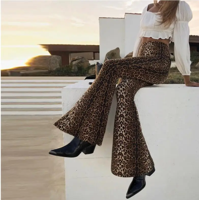 Autumn Leopard Print Casual Pants Women Fashion High Waist Wide Leg Flare Pants Ladies Streetwear Loose Women Trousers
Autumn Leopard Print Casual Pants Women Fashion High Waist Wide Leg Flare Pants Ladies Streetwear Loose Women Trousers