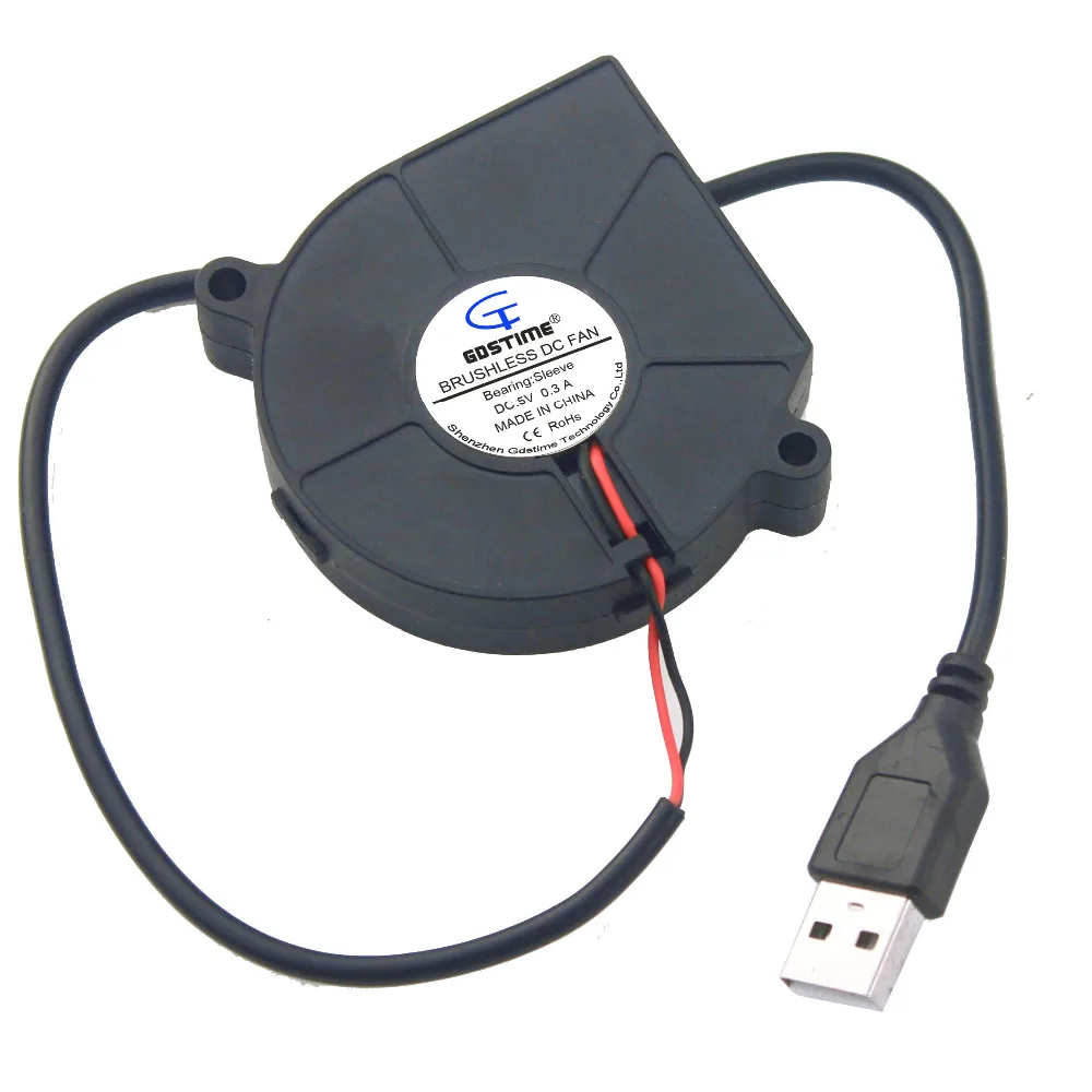 Gdstime 100Pcs 6015 5V USB 60x15mm Brushless DC Cooling 6cm 60mm x 15mm Blower Fan Turbo Centrifugal Fan
Gdstime 100Pcs 6015 5V USB 60x15mm Brushless DC Cooling 6cm 60mm x 15mm Blower Fan Turbo Centrifugal Fan