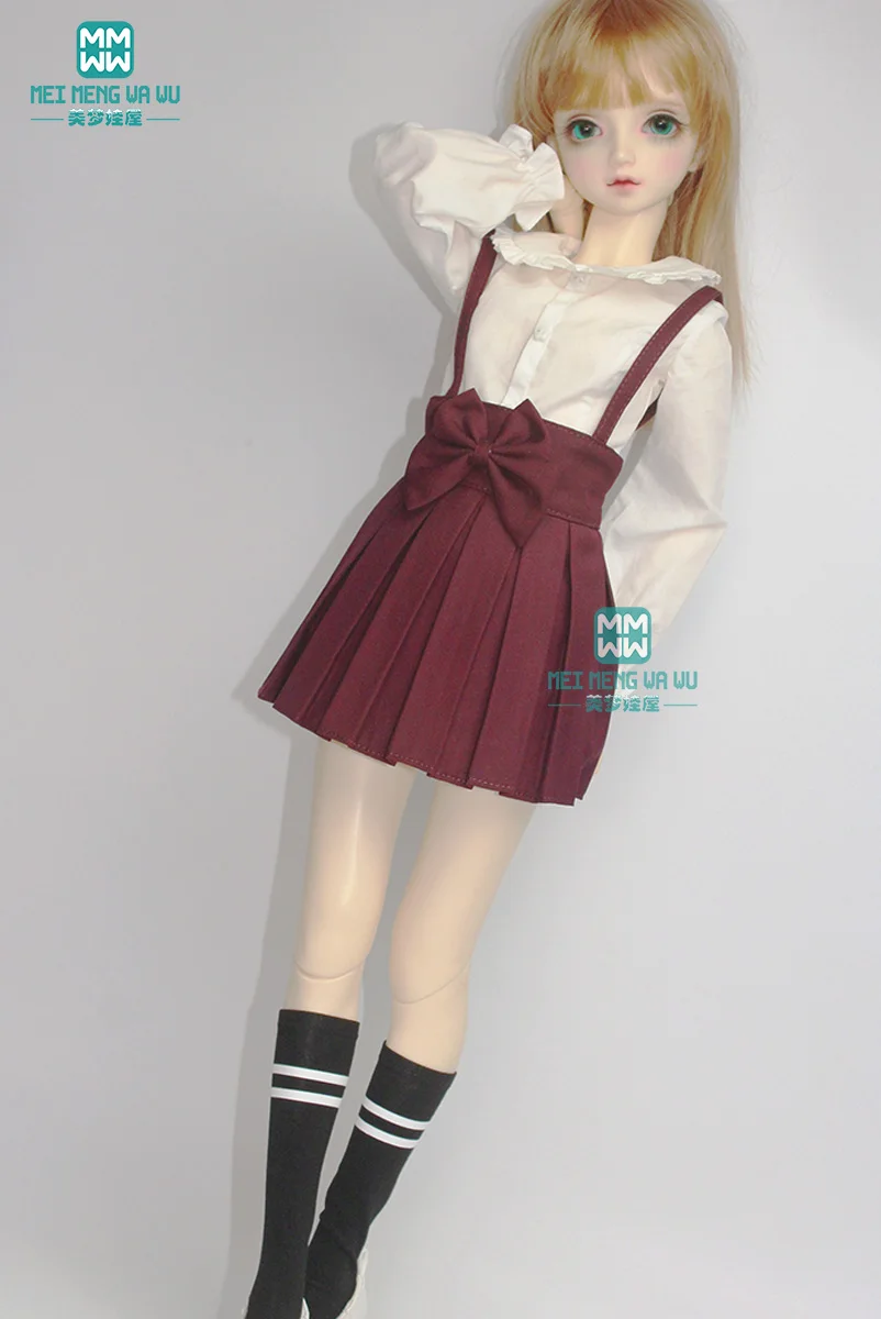 Аксессуары для куклы подходят 1/3 BJD SD DD модное красное платье на бретелях носки