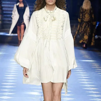 Euro-American Show-style Butterfly Tie and Lantern Long Sleeve Dresses for Women's Fashion in 2019
Euro-American Show-style Butterfly Tie and Lantern Long Sleeve Dresses for Women's Fashion in 2019