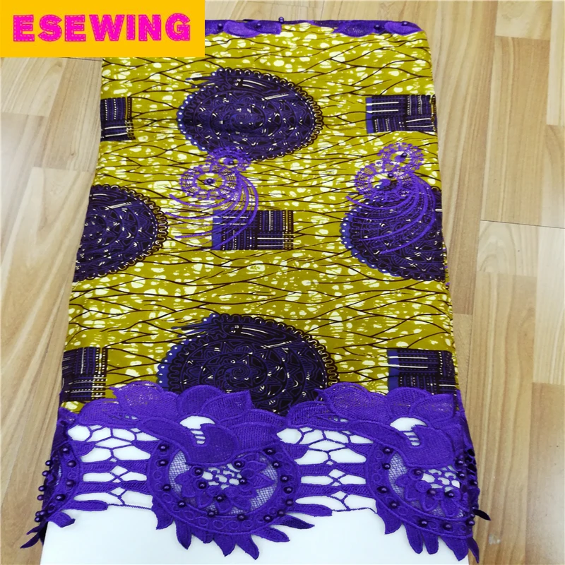 Esewing 2019 Most Popular ankara wax embroidered African Nigerian Cord lace mesh fabric with guipure lace borders High quality
Esewing 2019 Most Popular ankara wax embroidered African Nigerian Cord lace mesh fabric with guipure lace borders High quality