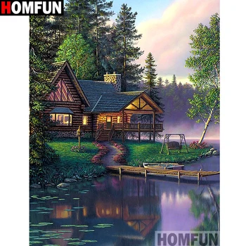 HOMFUN Full Square/Round Drill 5D DIY Diamond Painting "Wooden house water" 3D Embroidery Cross Stitch 5D Home Decor A13563
HOMFUN Full Square/Round Drill 5D DIY Diamond Painting "Wooden house water" 3D Embroidery Cross Stitch 5D Home Decor A13563