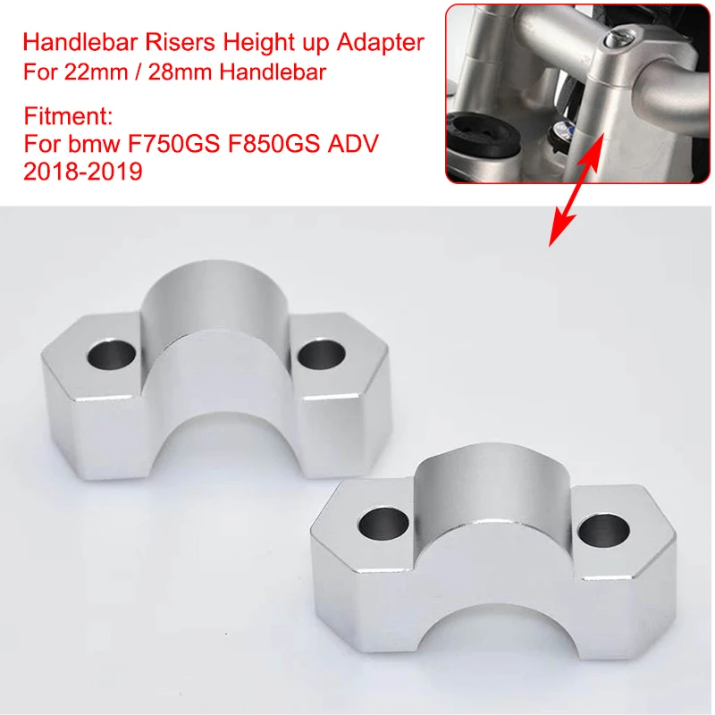 F750GS F850GS ADV CNC 22mm 28mm Handlebar Risers Clamp Height up Adapter For BMW F750 GS F 850 GS F750GS F850GS Adventure
F750GS F850GS ADV CNC 22mm 28mm Handlebar Risers Clamp Height up Adapter For BMW F750 GS F 850 GS F750GS F850GS Adventure