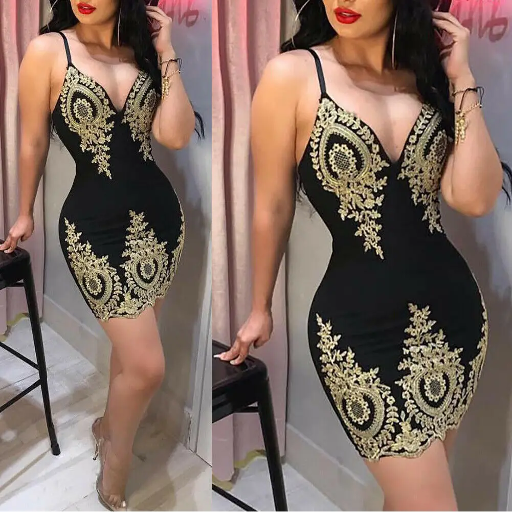 2019 New Sexy Women's V neck Mini Dress Spaghetti Bandage Bodycon Evening Party Clubwear Short Floral Pencil Dress
2019 New Sexy Women's V neck Mini Dress Spaghetti Bandage Bodycon Evening Party Clubwear Short Floral Pencil Dress