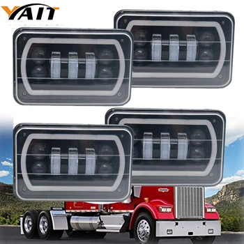 4x6 led Headlights with White/Amber Halo DRL Turn Signal Sealed Beam Rectangular H4651 H4652 H4656 H4668 H6545 4"x6" Headlamp
4x6 led Headlights with White/Amber Halo DRL Turn Signal Sealed Beam Rectangular H4651 H4652 H4656 H4668 H6545 4"x6" Headlamp