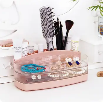Transparent Plastic Cosmetic Organizer Fashion Jewelry Storage Box Desktop Sundries Finishing Box 
Transparent Plastic Cosmetic Organizer Fashion Jewelry Storage Box Desktop Sundries Finishing Box
