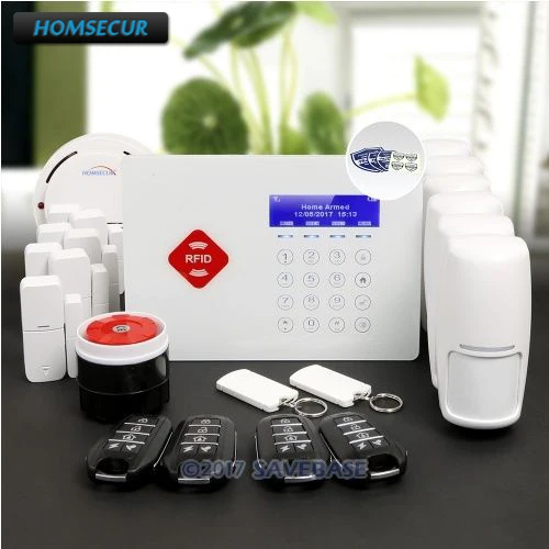 HOMSECUR 850/900/1800/1900MHz GSM Wireless RFID Home Security Alarm System With Real-time Monitoring and Interaction
HOMSECUR 850/900/1800/1900MHz GSM Wireless RFID Home Security Alarm System With Real-time Monitoring and Interaction
