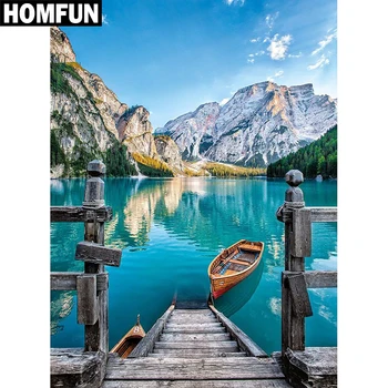 HOMFUN Full Square/Round Drill 5D DIY Diamond Painting "Lake boat" Embroidery Cross Stitch 5D Home Decor Gift A04004
HOMFUN Full Square/Round Drill 5D DIY Diamond Painting "Lake boat" Embroidery Cross Stitch 5D Home Decor Gift A04004