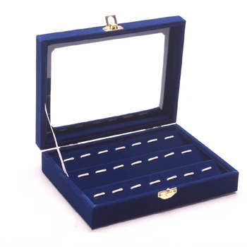 New Style Delicate Blue Wood Jewelry Display Case All Jewelry Collection Showcase Functional Tray Glass Lid Holder Box
New Style Delicate Blue Wood Jewelry Display Case All Jewelry Collection Showcase Functional Tray Glass Lid Holder Box