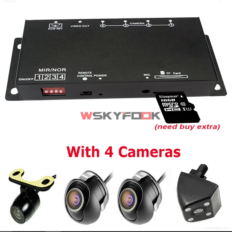 Parking Assistance 4Way Remote Control Car DVR Recorder 12V Parking Video Camera Switch Combiner Box Split-Screen Control Kit
Parking Assistance 4Way Remote Control Car DVR Recorder 12V Parking Video Camera Switch Combiner Box Split-Screen Control Kit