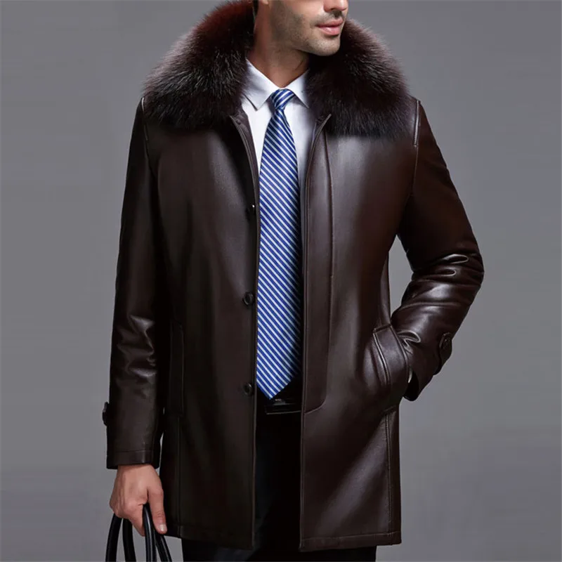 Real fox fur collar detachable natural mink fur liner jackets men medium long genuine sheepskin leather coat outerwear plus size
Real fox fur collar detachable natural mink fur liner jackets men medium long genuine sheepskin leather coat outerwear plus size