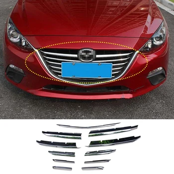 11pcs for Mazda 3 Axela 2014 2015 2016 ABS Chrome Front grille cover trims strips Car Styling Accessories
11pcs for Mazda 3 Axela 2014 2015 2016 ABS Chrome Front grille cover trims strips Car Styling Accessories