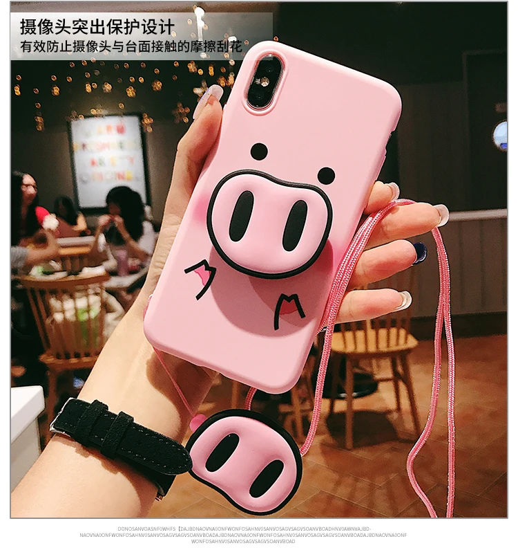 For Samsung M10 20 30 A8 A7 A30 A50 J4 J6 Plus S8 S9 S8 S10 Plus Note 8 9 Case Pig TPU Case Pig Nose Soft Phone Strap Rope Case
For Samsung M10 20 30 A8 A7 A30 A50 J4 J6 Plus S8 S9 S8 S10 Plus Note 8 9 Case Pig TPU Case Pig Nose Soft Phone Strap Rope Case