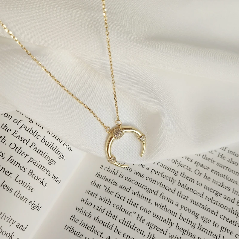 925 Sterling Silver Gold Color Choker Necklace For Women Moon Necklaces & Pendants With Zircon CZ Lucky Jewelry For Women Gift
925 Sterling Silver Gold Color Choker Necklace For Women Moon Necklaces & Pendants With Zircon CZ Lucky Jewelry For Women Gift