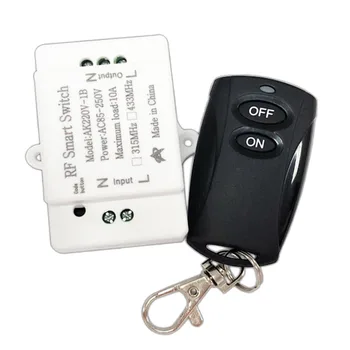 1 Channel RF Relay Wireless Remote Control Switch, 433Mhz Transmitter with Receiver, AC85-250V for Smart Home Applicance
1 Channel RF Relay Wireless Remote Control Switch, 433Mhz Transmitter with Receiver, AC85-250V for Smart Home Applicance