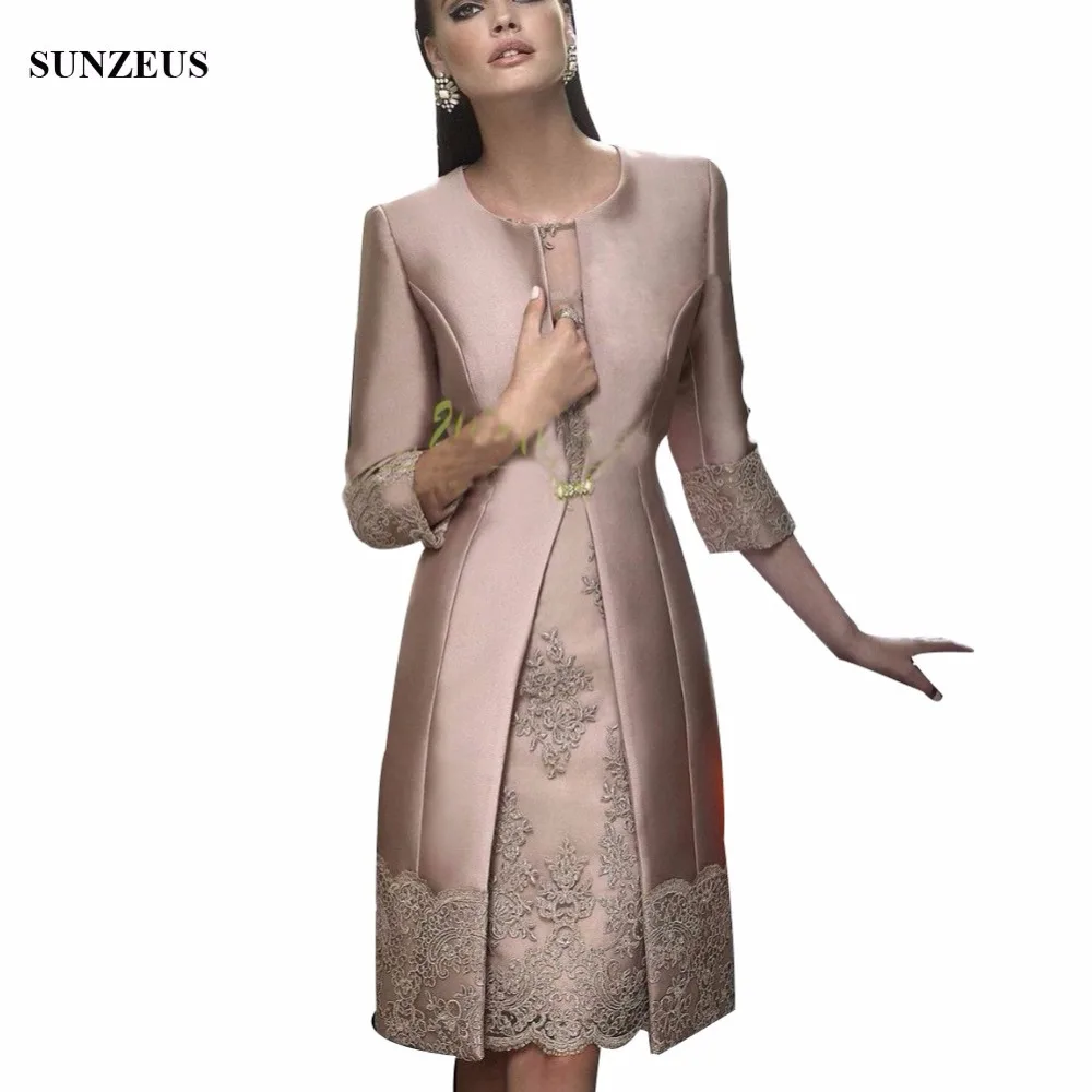 Fashion Mother Of The Bride Dresses Satin Long Coat Wedding Formal Gown/Outfits Half Sleeve Appliques Short Women Evening Suit
Fashion Mother Of The Bride Dresses Satin Long Coat Wedding Formal Gown/Outfits Half Sleeve Appliques Short Women Evening Suit