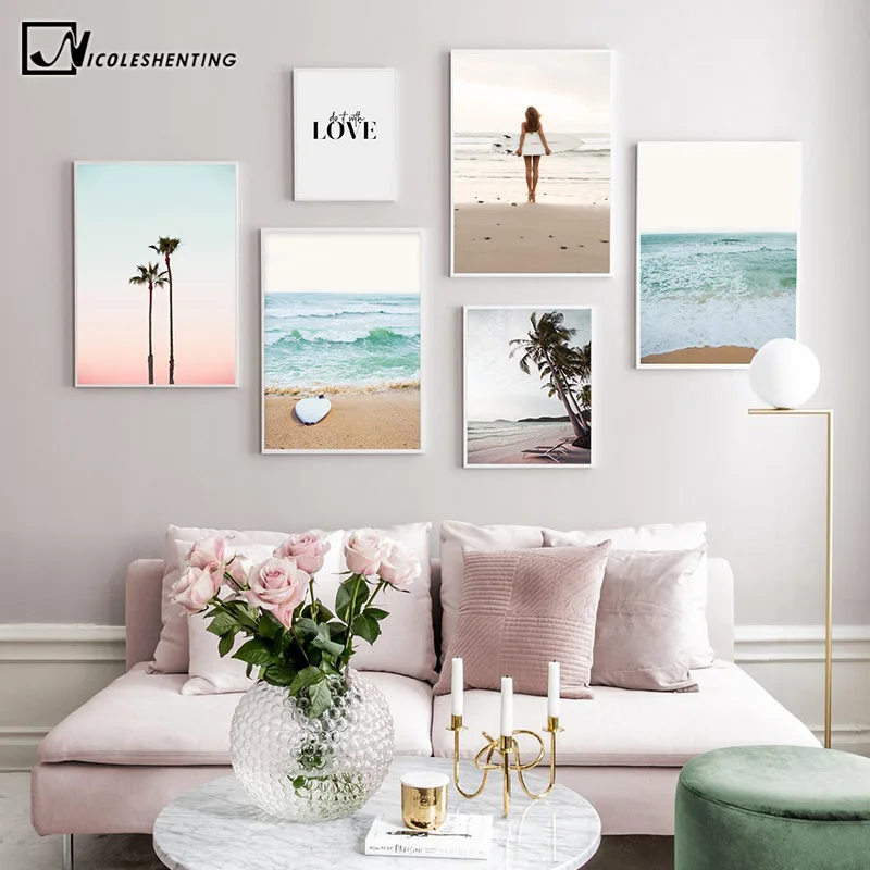 Summer Tropical Decoration Picture Scandinavian Ocean Beach Poster Palm Tree Print Scenery Wall Art Canvas Painting Home Decor
Summer Tropical Decoration Picture Scandinavian Ocean Beach Poster Palm Tree Print Scenery Wall Art Canvas Painting Home Decor