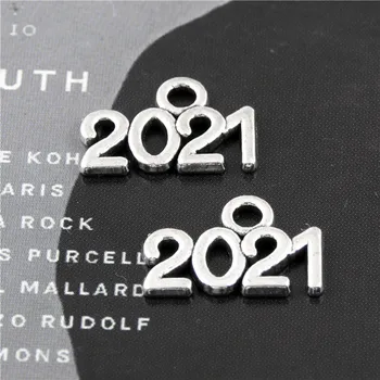 100Pcs Silver Color Digital 2021 Year Charms Number Pendant Necklace Handcrafts Making Findings Jewelry 7x11mm A3101
100Pcs Silver Color Digital 2021 Year Charms Number Pendant Necklace Handcrafts Making Findings Jewelry 7x11mm A3101