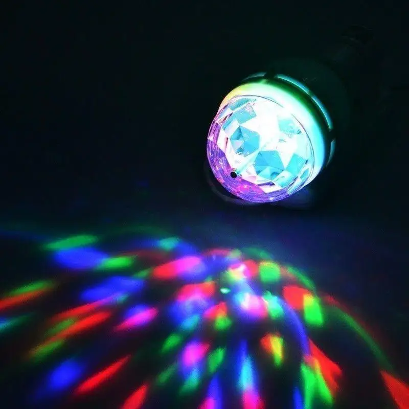 Mini E27 3W LED Stage Lamps Auto Rotating RGB Projector Crystal Magic Ball Stage Effect Lights Party Disco Ball Club DJ Lights
Mini E27 3W LED Stage Lamps Auto Rotating RGB Projector Crystal Magic Ball Stage Effect Lights Party Disco Ball Club DJ Lights