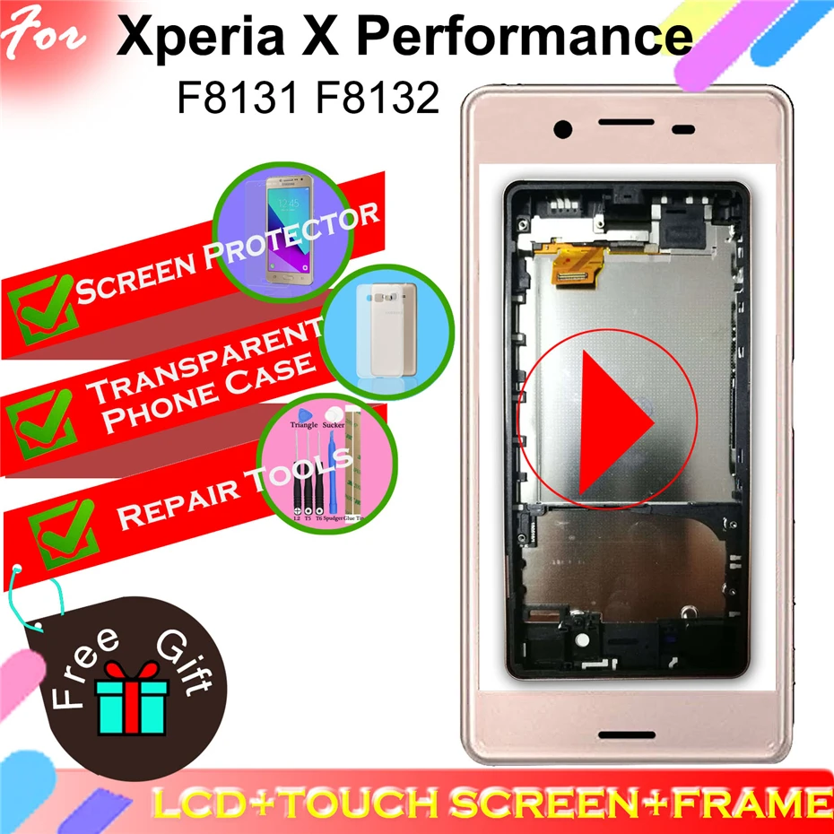 5" LCD Display for SONY Xperia X Performance F8131 F81323 Touch Screen Digitizer Panel Replacement Parts with Frame
5" LCD Display for SONY Xperia X Performance F8131 F81323 Touch Screen Digitizer Panel Replacement Parts with Frame