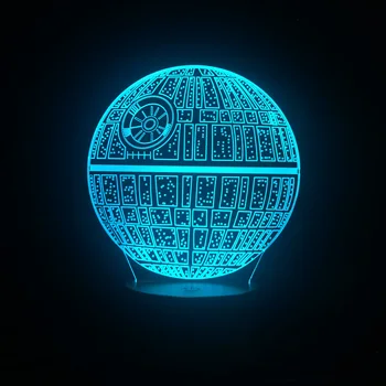Cartoon Moive Star Death 3D Lamp light LED USB Mood Night Light Multicolor Children's Luminaria Table Christmas Kid Gift
Cartoon Moive Star Death 3D Lamp light LED USB Mood Night Light Multicolor Children's Luminaria Table Christmas Kid Gift