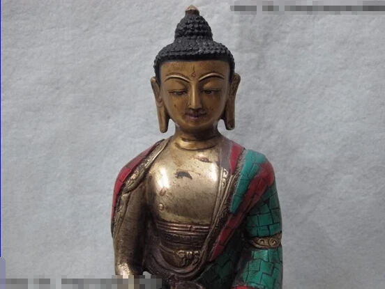 fast shipping USPS to USA S0283 Tibet Bronze Copper Gilt inlay coral turquoise Sakyamuni Amitayus Buddha Statue
fast shipping USPS to USA S0283 Tibet Bronze Copper Gilt inlay coral turquoise Sakyamuni Amitayus Buddha Statue