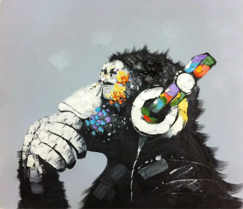 Thinking Monkey --Handpainted High Quality Abstract Animal Oil Painting Knife Painting Wall Art Picture for Home Decoration
Thinking Monkey --Handpainted High Quality Abstract Animal Oil Painting Knife Painting Wall Art Picture for Home Decoration