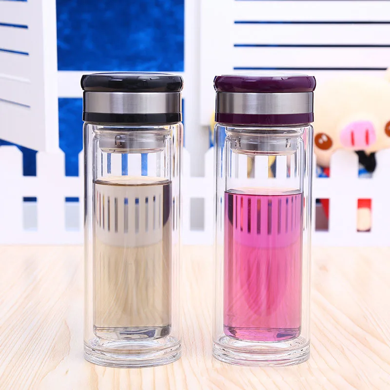 New Transparent Double Layer Glass Drink Bottle Creative Hot Resistant Water Bottle For Man Woman With Filter Glass Bottle
New Transparent Double Layer Glass Drink Bottle Creative Hot Resistant Water Bottle For Man Woman With Filter Glass Bottle