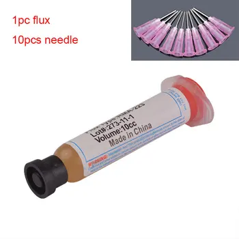 1x 10cc Solder PCB SMD Soldering Paste Flux Grease with 10pcs needle RMA-223 For Chip Computer Phone LED BGA PGA DIY Repair Tool
1x 10cc Solder PCB SMD Soldering Paste Flux Grease with 10pcs needle RMA-223 For Chip Computer Phone LED BGA PGA DIY Repair Tool