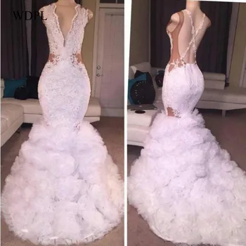 Sexy Long Evening Dresses Mermaid Long Pageant Gown Vestidos De Festa Formal Gowns Applique abiye V Neck Evening Dress White
Sexy Long Evening Dresses Mermaid Long Pageant Gown Vestidos De Festa Formal Gowns Applique abiye V Neck Evening Dress White