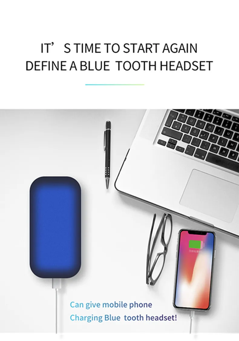 TWS T1 Pro Bluetooth Earphone Headset 5.0 Wireless Stereo Bass Hifi With Mic Earphones For All Phone 2600mAh Charging Box (3)_副本