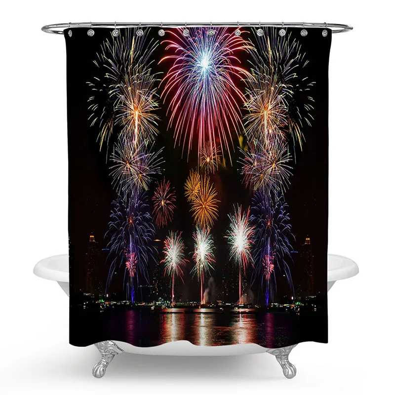 Polyester Shower Curtain 3D Painted Fireworks Art Shower Curtain Bath Screens Scenery Waterproof Bathroom Curtain Eco-Friendly
Polyester Shower Curtain 3D Painted Fireworks Art Shower Curtain Bath Screens Scenery Waterproof Bathroom Curtain Eco-Friendly
