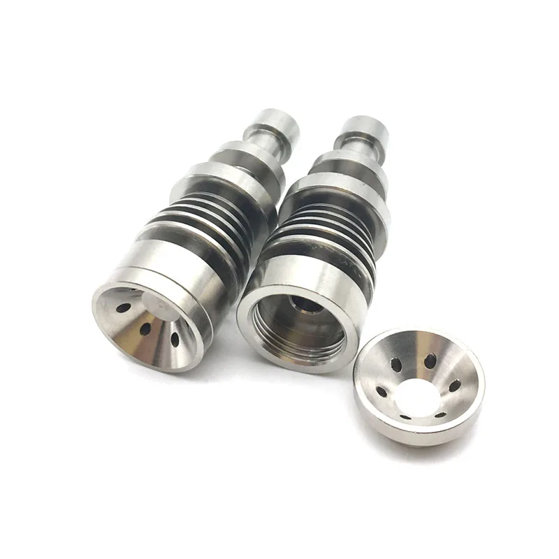

2Pcs 6 in 1 Titanium Nail Titanium GR2 Nails joint 10mm 14mm and 18mm Glass bong water pipe glass pipes Universal and Convenient