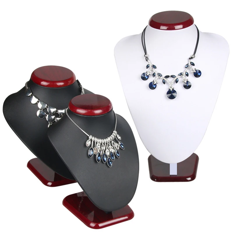 High Quality PU Leather Necklace Display Stand Mannequin Jewelry Display Pendants Holder Model Shelf Neck Bust Frame Showcase
High Quality PU Leather Necklace Display Stand Mannequin Jewelry Display Pendants Holder Model Shelf Neck Bust Frame Showcase