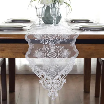 European Classic luxurious Style Transparent Lace Embroidery Table Runner Home Decorative Multi-function Cover White/
European Classic luxurious Style Transparent Lace Embroidery Table Runner Home Decorative Multi-function Cover White/